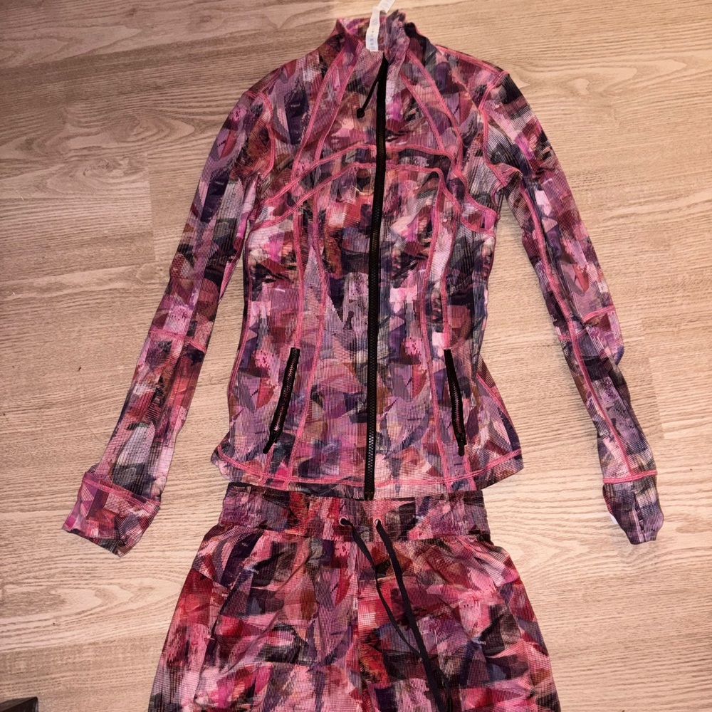 Lululemon define jacket and shorts-multicolor size 4